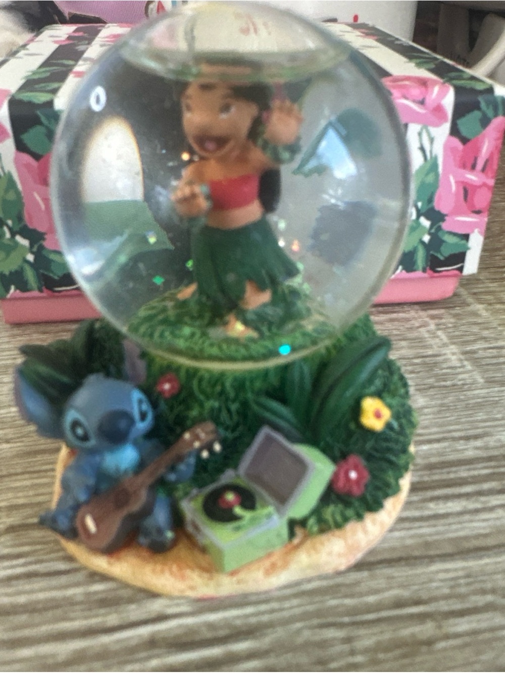 Disney Store Lilo & Stitch Hula Dancer Miniature Mini Snow Globe Figurine